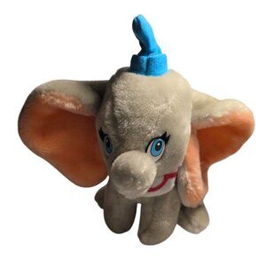 Walt Disney World Dumbo Plush Vtg Gray Blue Hat elephant Collectible Toy